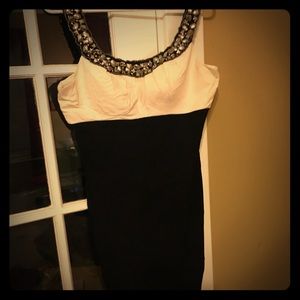 Gorgeous Black and white Luxe Minidress Number